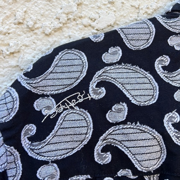 Jimi Hendrix Experience Black Silver Paisley Button up Shirt Men's Size S - Picture 10 of 10